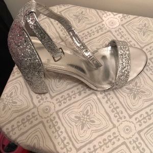 Sparkle block heels